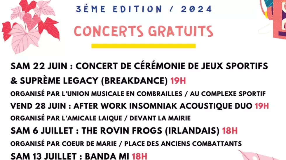 Programme 2024 : LES ESTIVALES DE SAINT-GEORGES
