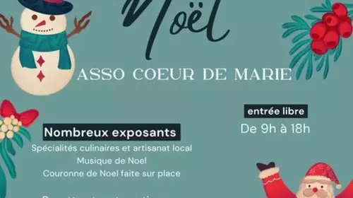 MARCHé DE NOEL ORGANISE PAR COEUR DE MARIE LE 1ER DECEMBRE AU COMPLEXE SPORTIF JEAN DUVAL - DE 9 H A 18H