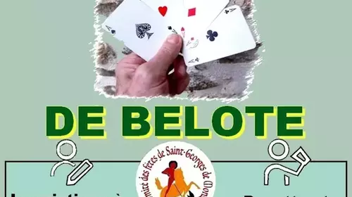 Concours de belote le 16 février à la salle des fêtes de Saint-Georges-de-Mons